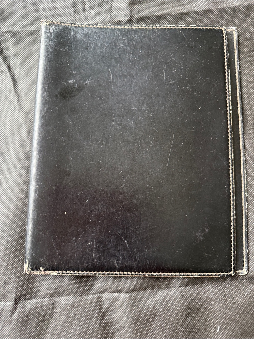 Vintage Hermès Large Black Leather Agenda Cover – Made in France